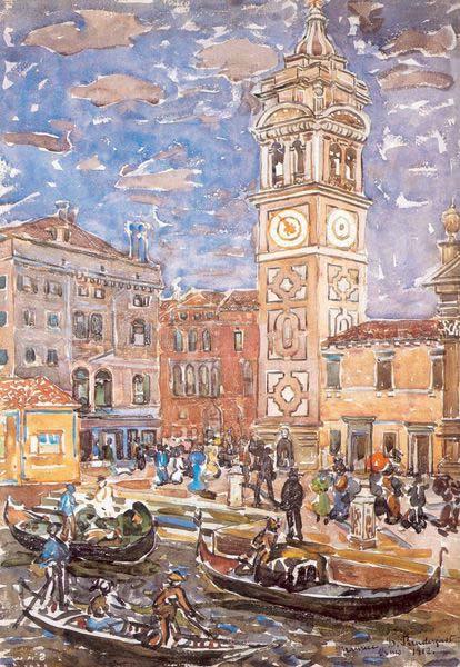 Maurice Prendergast Santa Maria Formosa Venice Spain oil painting art